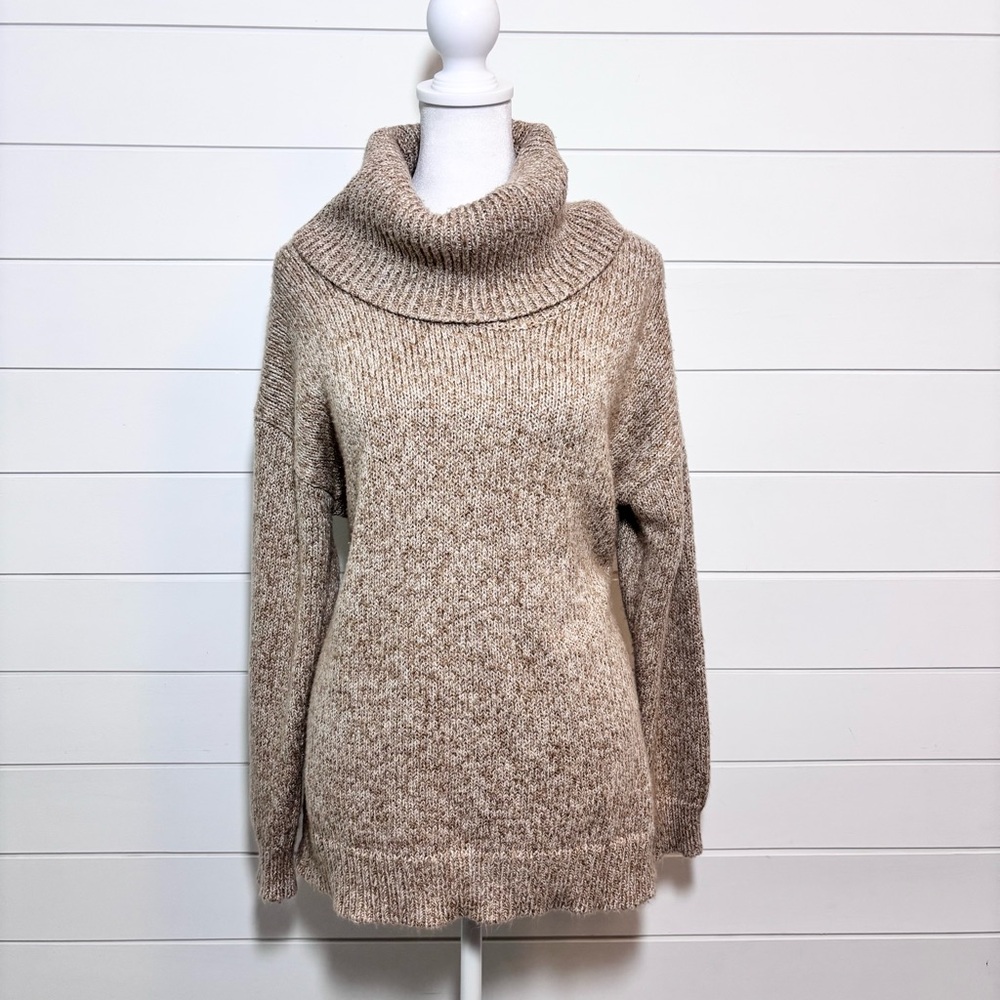 Ralph Lauren Casual Tan Cowl Neck Sweater Size M